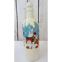 Christmas Winter Decoration Altered Recycled Glass Bottle    232882512002